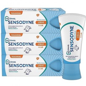 Sensodyne Pro-émail Junior, Dentifrice pour Enfants de 6 à 12 ans, Aide à Prévenir les Caries et Renforce lÉmail, Menthe Dou