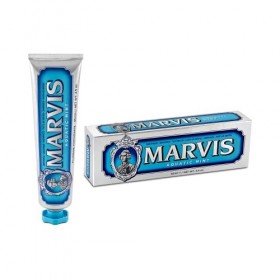 Marvis Lot de 3 dentifrices Menthe Aquatique, 3 x 85 ml, Dentifrice fraîcheur durable, Élimine la plaque dentaire et favorise