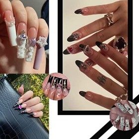 44 Pièces Planétaires Nail Art Strass Coloré Strass Ongle Nail Art 3D Strass Saturn Shape Design Bijoux Ongles Shiny Accessoi