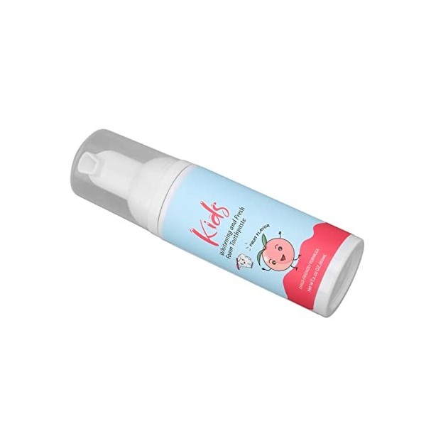 Dentifrice en Mousse pour Enfants, Dentifrice Blanchissant et en Mousse Fraîche Saveur de Fruits 60 Ml pour le Nettoyage de B