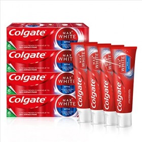 COLGATE Pâte Dentifrice Colgate Max White Optic formule Testée Cliniquement Elimine jusquà 100% des Taches de Surface Lot de