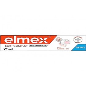 ELMEX - Dentifrice Elmex Anti-Caries Plus Soin Complet - Remineralise lEmail - Protege les dents sensibles et lirritation d
