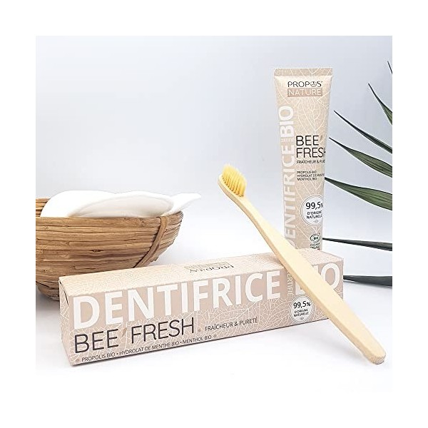 DENTIFRICE BEEFRESH BIO - 75 ML - 100% naturel - Certifié BIO - Fabriqué en France- PROPOSNATURE