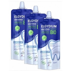 ELGYDIUM Bio Blancheur dentifrice 100ml Préserve la blancheur naturelle des dents - Lot de 3 x 100ml