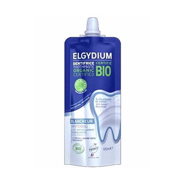 ELGYDIUM Bio Blancheur dentifrice 100ml Préserve la blancheur naturelle des dents - Lot de 3 x 100ml