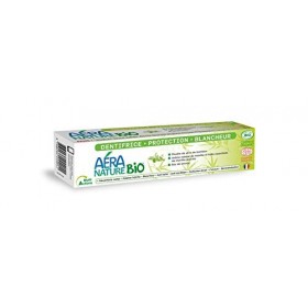 Aera Nature Bio - Dentifrice Désinfectant Bio Multi-Actions - Protection, Blancheur des Dents - 99,1% Naturel - Écocert Green