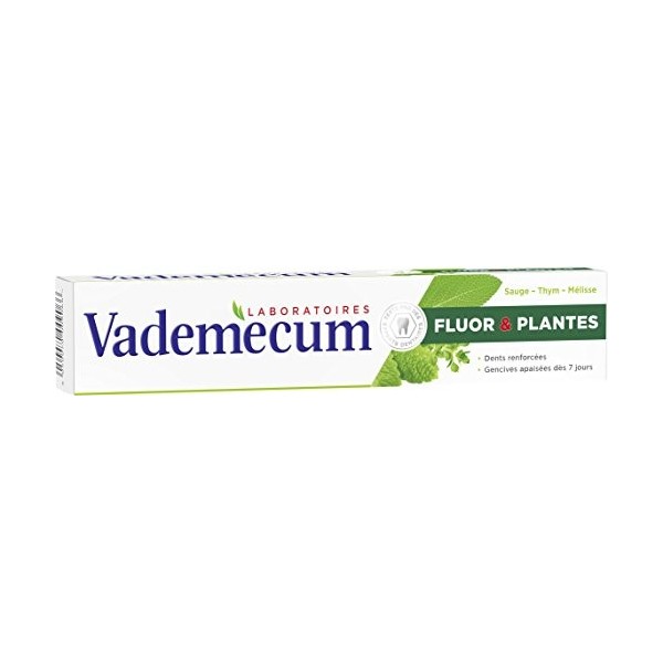 Vademecum - Dentifrice - Fluor et Plantes - Tube 75 ml - Lot de 2