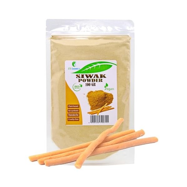 Siwak Miswak , poudre Salvarado Persica, 100 % poudre Miswak siwak - Soin dentaire | Dentifrice naturel | Blanchissement d