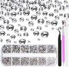 3200 pièces transparentes strass dos plat pour Nail Art, FITDON Verre strass cristal gemmes ongles diamant clair Pour décorat