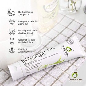 Dentifrice Sans Fluor Tropicana Oil - Dentifrice Naturel avec Huile de Coco Bio - Dentifrice Coco Blancheur et Aloe Vera – In