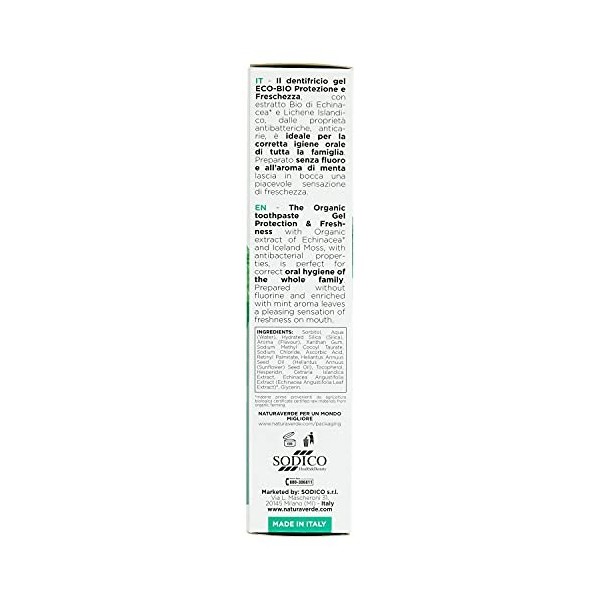 Natura Vert Bio Dentifrice avec extraits de Echinacea – 75 ml