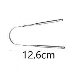 Gratte-langue, 2Pcs Gratte-Langue en Acier Inoxydable, Forme de U Grattoir de Langue en Acier Inoxydable, Nettoyeur De Langue