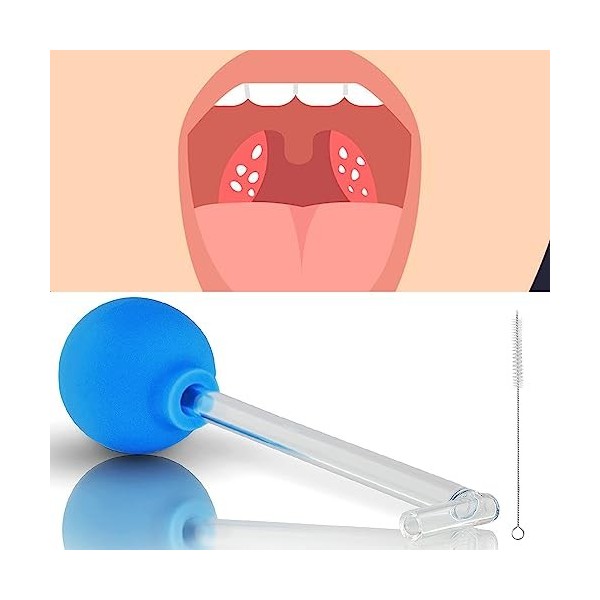 Outil de Retrait de Pierre dAmygdale,Tonsil Stone Remover,Pailles de Nettoyage pour Soins Bucco-Dentaires,avec Brosse de Net