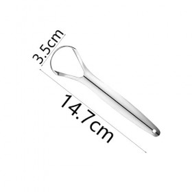 Gratte-Langue, 2Pcs Gratte-Langue en Acier Inoxydable, Nettoyeur De Langue, Enlève la Mauvaise Haleine Haleine Fraîche, Réuti