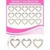 30 Pièces Nail Art Strass, EBANKU dOngles Charmes de 3D Coeur Nail Art Charms Strass pour Nail Art Décoration, 15 Paires Coe
