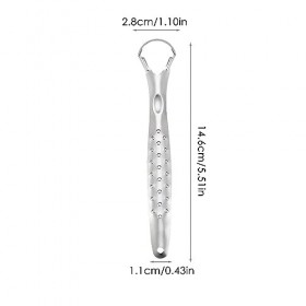 MYNCBD Grattoirs résistants en métal, grattoir à Langue en métal pour Adultes, Gratte-Langue en Acier Inoxydable, grattoir à 