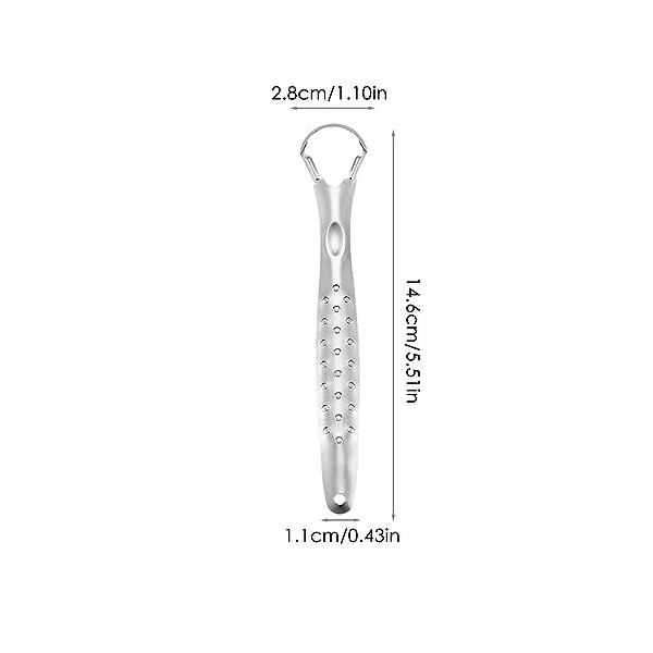 MYNCBD Grattoirs résistants en métal, grattoir à Langue en métal pour Adultes, Gratte-Langue en Acier Inoxydable, grattoir à 