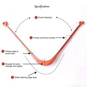 Lot de 12 nettoyeurs de langue en cuivre pur