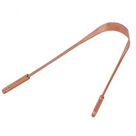 Grattoir à langue en cuivre pur de qualité supérieure - Pour langue ayurvédique - Qualité supérieure