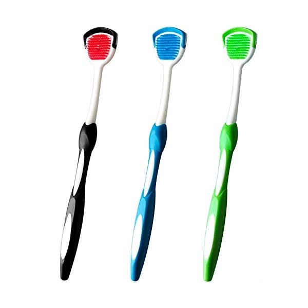 Brosse à langue, gratte-langue, gratte-langue, brosse à langue aide à lutter contre la mauvaise haleine, 3 grattoirs de langu