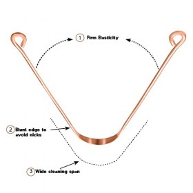 Gratte-langue en cuivre Ved, nettoyeur de langue peck de 2 - Rafraîchisseur dhaleine naturel et booster de confiance avec sa
