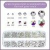 Strass Ongle Nail Art,1440 Pièces Strass,Strass Ongle,Nail Art Strass,Kit Strass Nail Art,Livré Avec Une Pince à épiler en Ar