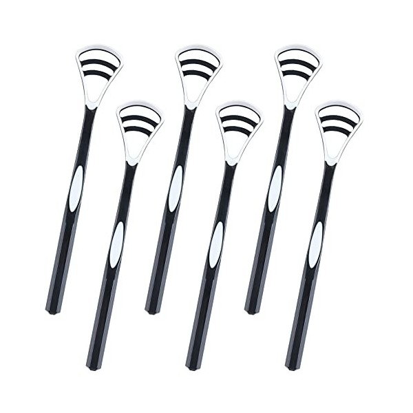 Lot de 6 brosses de nettoyage de langue Toungescraper utilisées pour lhygiène buccale et les soins pour maintenir la fraîche