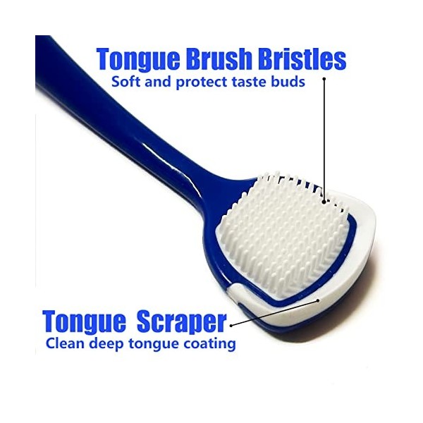 Lot de 4 gratte-langue, gratte-langue, gratte-langue, brosse gratte-langue, brosse gratte-langue, brosse de langue, aide à lu