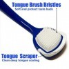 Lot de 4 gratte-langue, gratte-langue, gratte-langue, brosse gratte-langue, brosse gratte-langue, brosse de langue, aide à lu