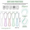 Eowppue Lot de 20 grattoirs à langue en acier inoxydable pour adultes et enfants - Soin de nettoyage buccal pour lhygiène - 