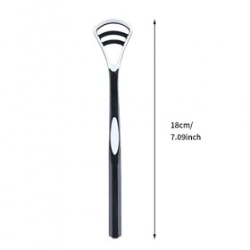 Lot de 4 grattoirs de langue en acier inoxydable - Grattoir à langue pour adultes - Guérison de la mauvaise haleine - Gratte-