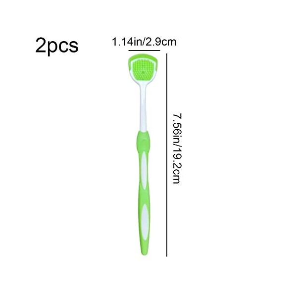Lot de 2 grattoirs à langue portables antidérapants pour une haleine fraîche et éliminent la mauvaise haleine