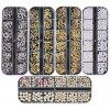 Ranvi 3000 Pièces 5 Boîtes Nail Art Strass Set Ornements Ongles Style1