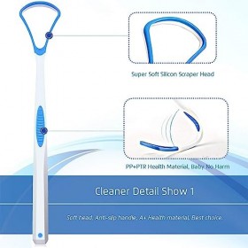 PLABBDPL Gratte-langues, 4 Pcs Brosse à langue Nettoyeur de langue pour le Nettoyage de la Bouch（4 Couleurs）