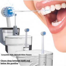 Têtes de rechange génériques pour brosse à dents pour hydropulseurs The Tips use for dental areas that are susceptible to pla
