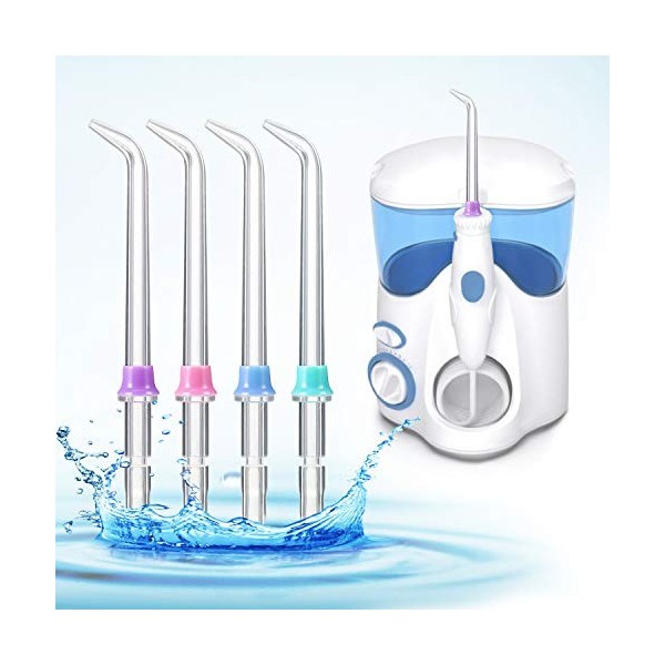 10 Pièces Embouts de Rechange Compatibles avec Waterpik Water Flosser WP-100, WP-100W, WP-260 et Plus, Comprenant Embouts de 