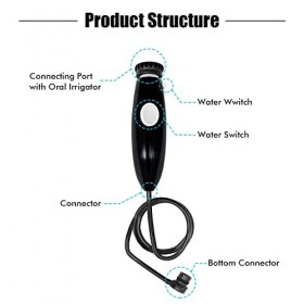 WuYan Tuyau de remplacement compatible avec Waterpik Wp-100 Wp-450 Wp-660 Wp-900, noir