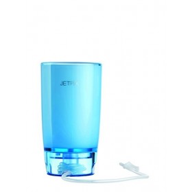 JETPIK Réservoir de Tasse dEau à Finitions en Cristal avec Tube de Raccordement dEau/Petit Bouchon de Support Bleu