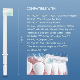 Embouts de rechange classiques pour hydropulseur Waterpik et autres irrigateurs buccaux AquaFlosser 6 pointes 