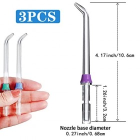Lot de 3 têtes de rechange pour hydropulseur Waterpik Waterpik - Embouts de rechange pour hydropulseur Waterpik bleu, violet