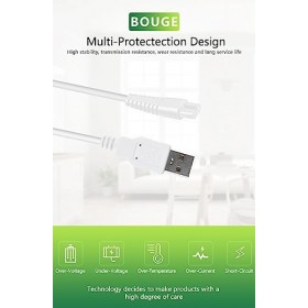 Câble de chargeur pour hydropulseur Nicwell F5025 - Sans fil - Portable - Adaptateur dalimentation - Blanc