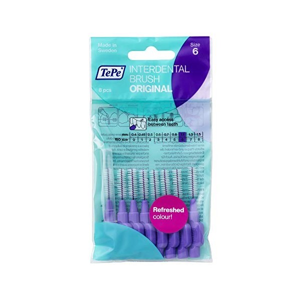 TEPE 138846 Brossettes interdentaires Original - Nettoyage facile des espaces interdentaires - 1 x 20 brossettes - Diamètre 0