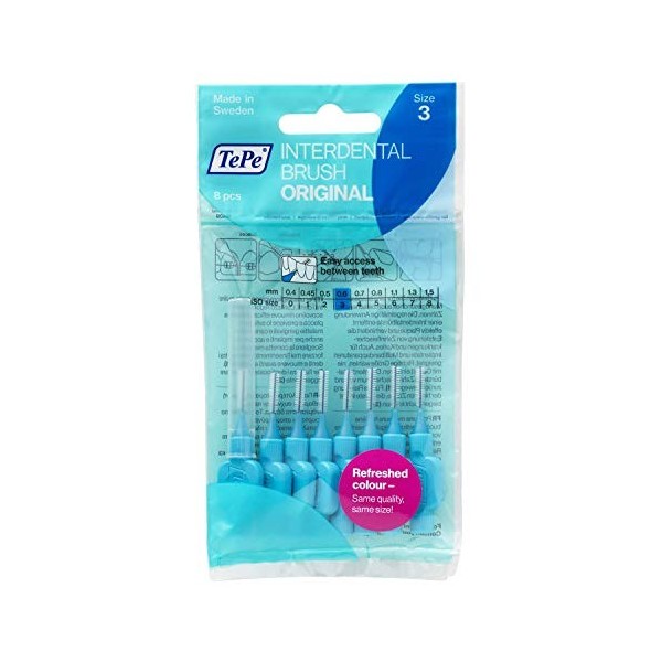 TEPE 138846 Brossettes interdentaires Original - Nettoyage facile des espaces interdentaires - 1 x 20 brossettes - Diamètre 0