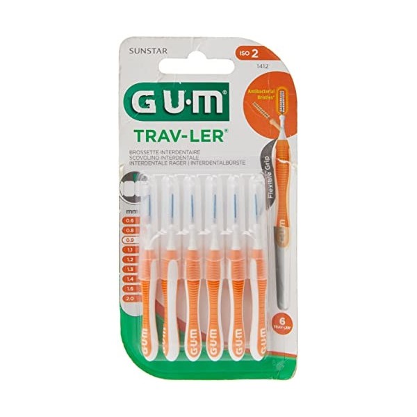 GUM Trav-ler interdental brush 0.6 mm orange 6 pc 