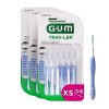 GUM TRAV-LER Brossette Interdentaire, 0,6mm / Elimine 25% de Plaque en plus/Brins Recouverts dun Agent Antibactérien/Manche 