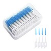 MIVAIUN 200 Pièces Brossettes interdentaires Soft Silicone Brosse à dents outil de nettoyage des dents Bâton de fil dentaire 