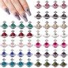 60 Pcs Planète Ongles Strass Alliage Diamant Cristal Charme de Luxe Ongles 3D Shiny Saturn Shape Nail Art DIY Artisanat Décor