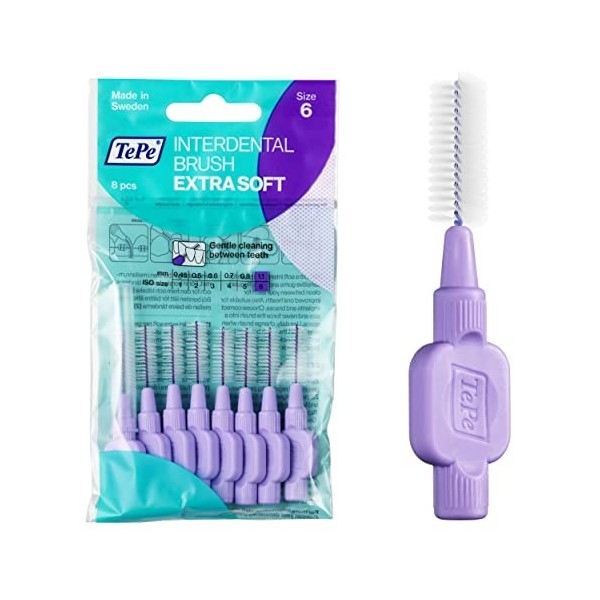 TePe Brosses interdentaires violettes extra douces 1,1 mm – Taille