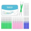 lumcov 30 Pcs Brossettes Interdentaire,Brossette Dentaire interdental brush,Nettoyage facile des espaces interdentaires,Diffé