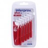 INTERPROX PLUS - Miniconique 1.0 - Brossettes Interdentaires - Fibres en Tynex - Rouge - Blister de 6 unités